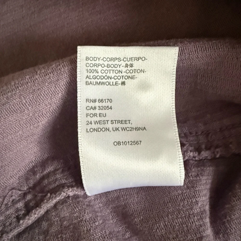 Urban Outfitters Lavender Oversized Corduroy Button Down Shirt 100% Cotton S - Picture 5 of 7